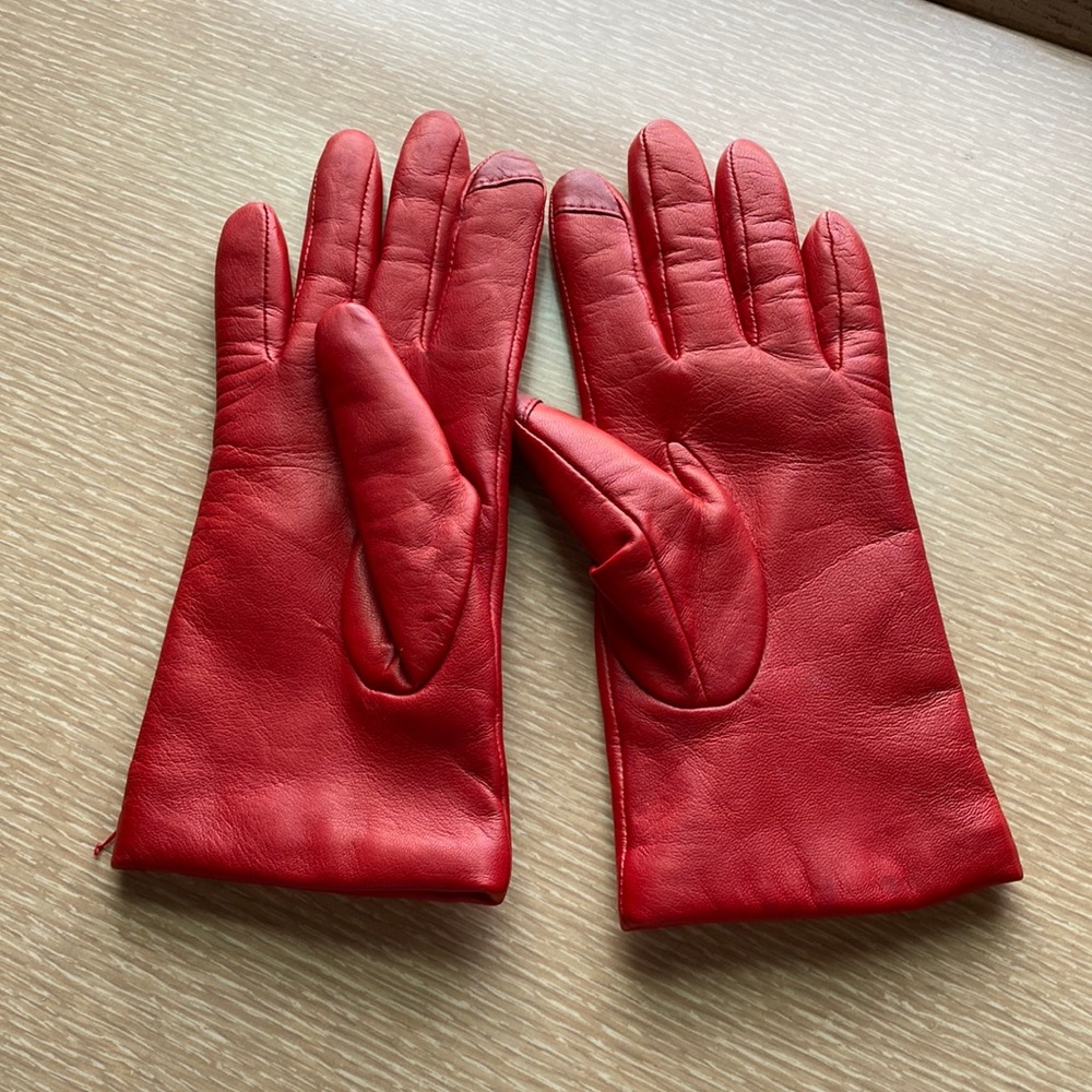 Unworn jcrew leather gloves